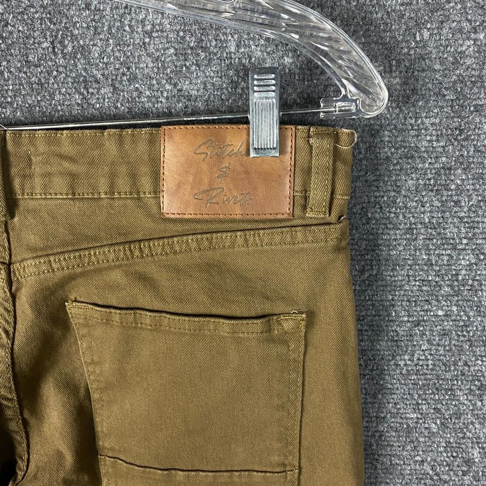 Stitches &‎ Rivets Jeans Men's 30x30 Denim Stretch Brown Cotton - Picture 9 of 12
